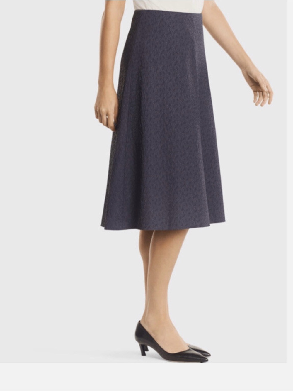 MM Lafleur Makeba Skirt Vine Jacquard Navy Blue Size 2